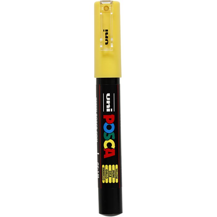 Feutre Posca, dim. PC-1M, trait 0,7 mm, extra fin, jaune, 1 pièce
