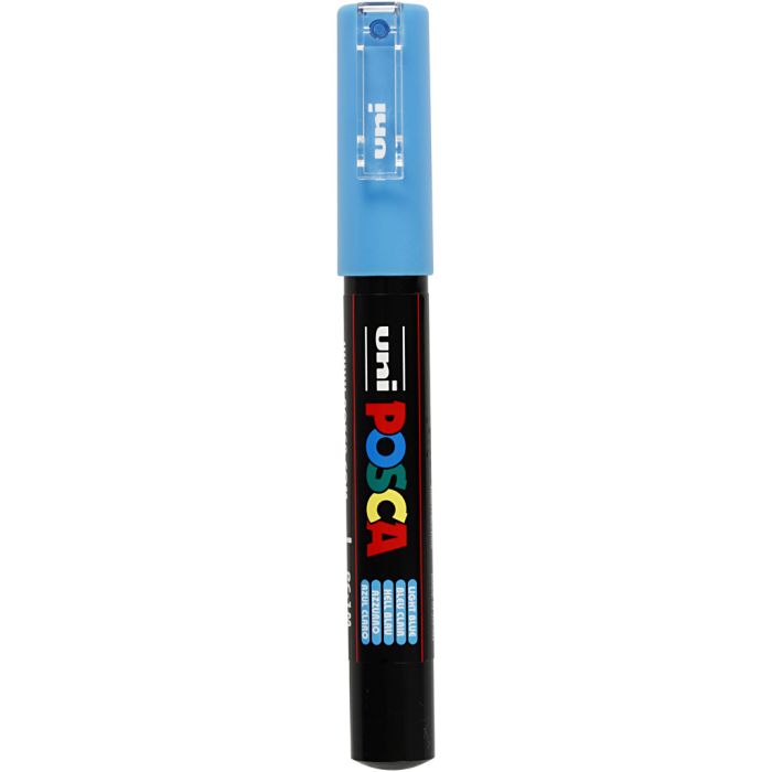 Feutre Posca, dim. PC-1M, trait 0,7 mm, extra fin, bleu clair, 1 pièce