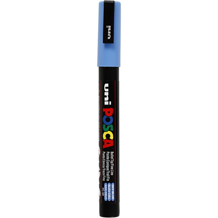 Feutre Posca, dim. PC-3M, trait 0,9-1,3 mm, fin, bleu ciel, 1 pièce