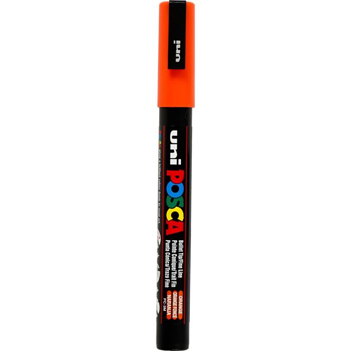 Feutre Posca, dim. PC-3M, trait 0,9-1,3 mm, fin, orange, 1 pièce
