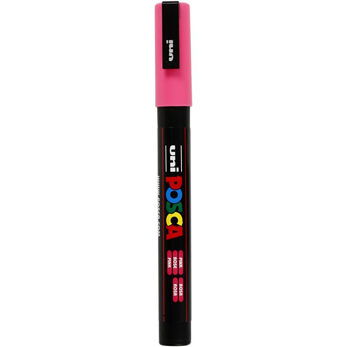 Feutre Posca, dim. PC-3M, trait 0,9-1,3 mm, fin, rose, 1 pièce
