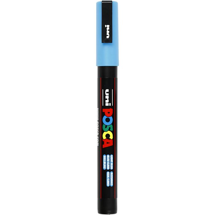 Feutre Posca, dim. PC-3M, trait 0,9-1,3 mm, fin, bleu clair, 1 pièce