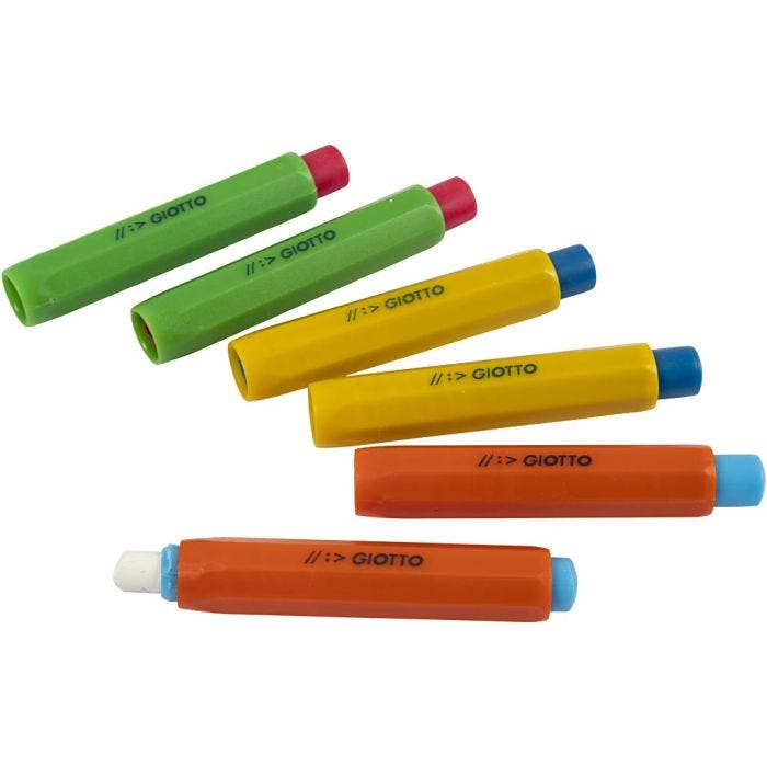 Porte-craies, la couleur peut varier , 6 ass./ 1 Pq.
