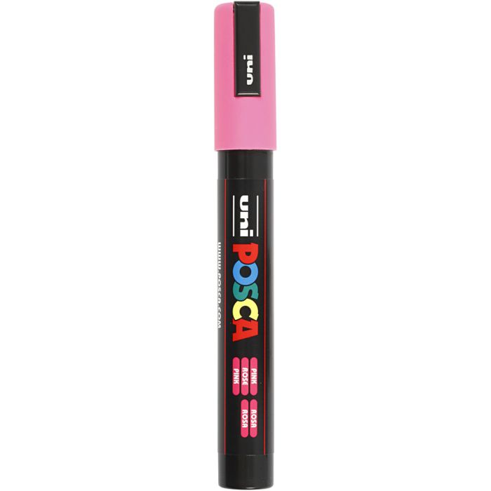 Feutre Posca, dim. PC-5M, trait 2,5 mm, moyen, rose, 1 pièce