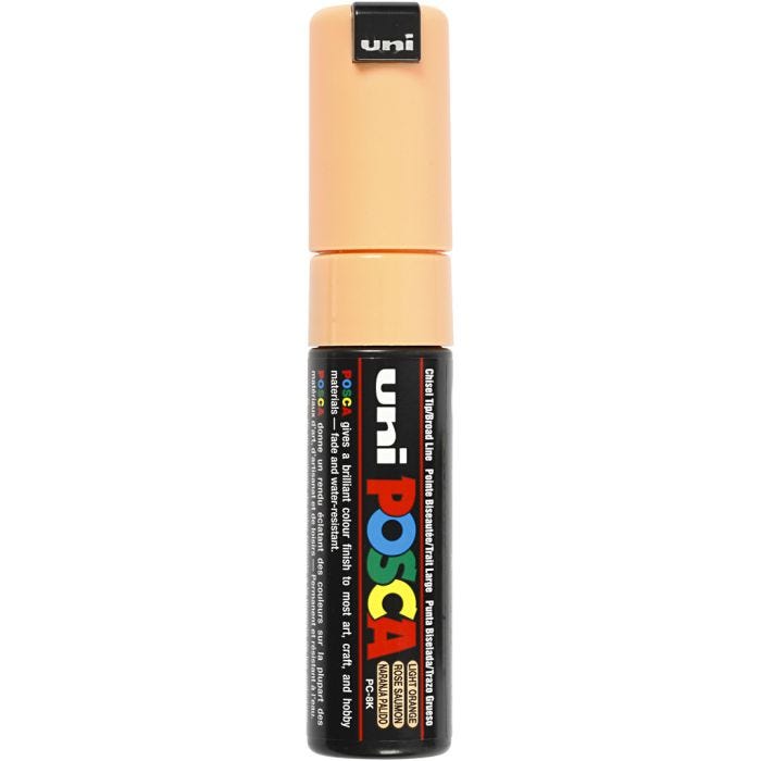 Feutre Posca, dim. PC-8K, trait 8 mm, large, orange pâle, 1 pièce