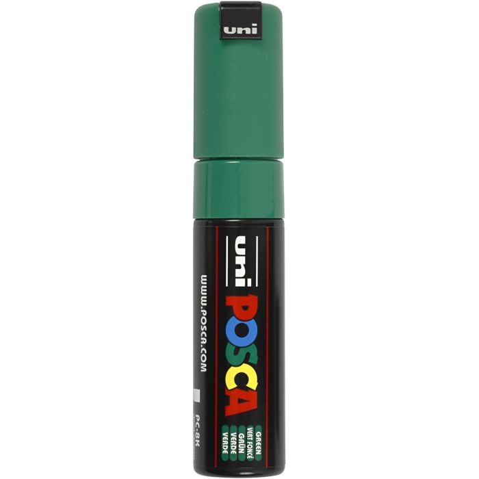 Feutre Posca, dim. PC-8K, trait 8 mm, large, vert, 1 pièce