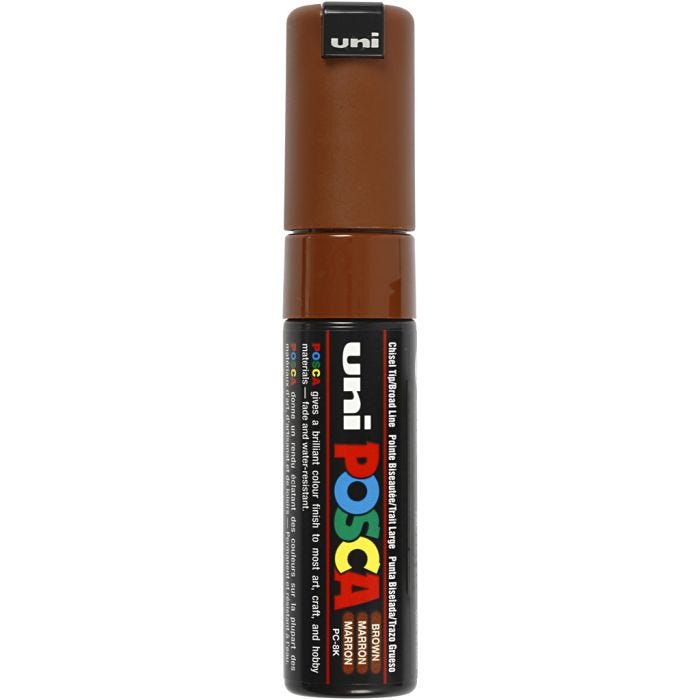 Feutre Posca, dim. PC-8K, trait 8 mm, large, brun, 1 pièce