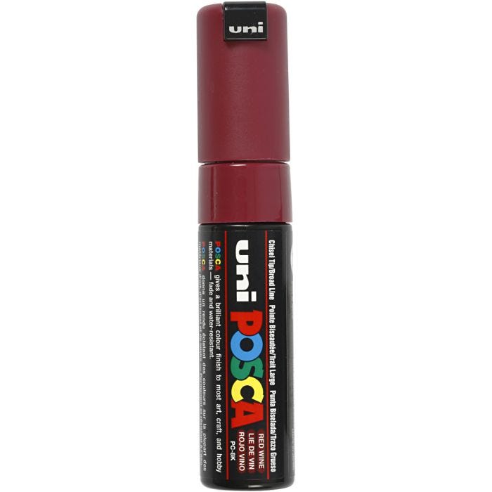 Feutre Posca, dim. PC-8K, trait 8 mm, large, vin rouge, 1 pièce