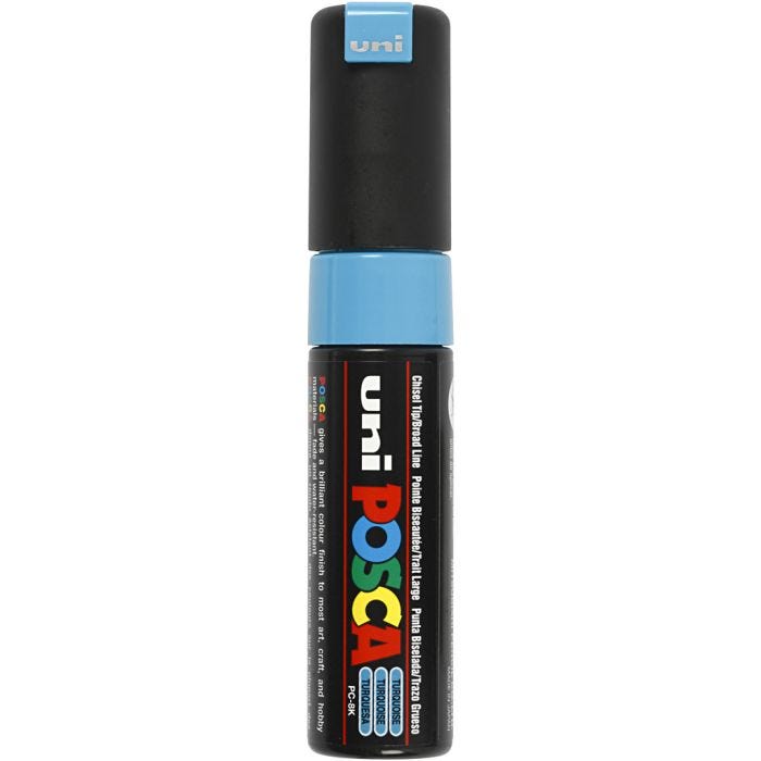 Feutre Posca, dim. PC-8K, trait 8 mm, large, turquoise, 1 pièce