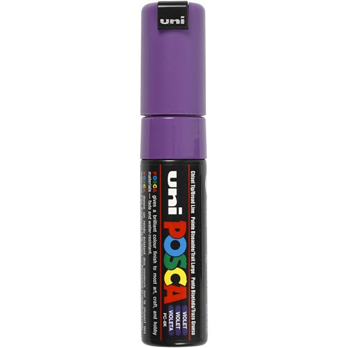 Feutre Posca, dim. PC-8K, trait 8 mm, large, violet, 1 pièce