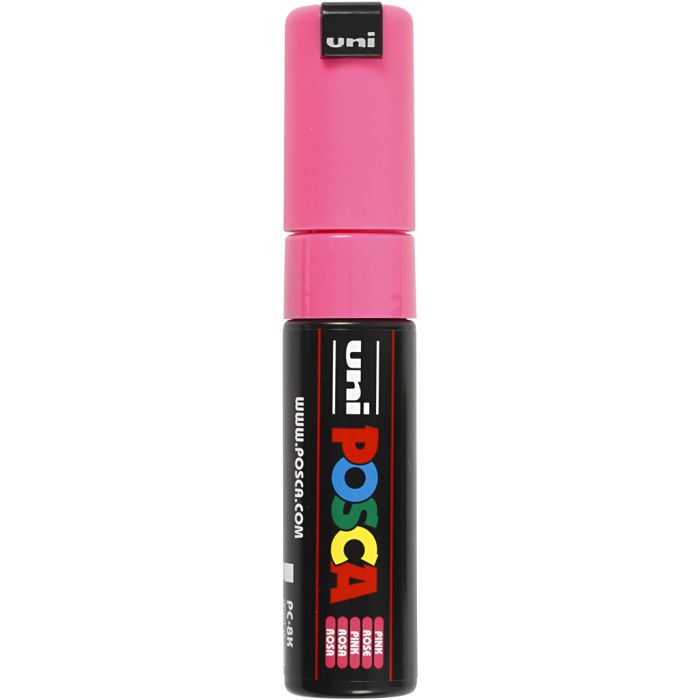 Feutre Posca, dim. PC-8K, trait 8 mm, large, rose, 1 pièce