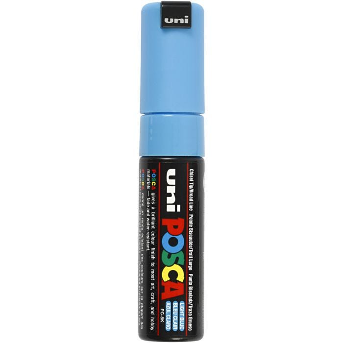Feutre Posca, dim. PC-8K, trait 8 mm, large, bleu clair, 1 pièce