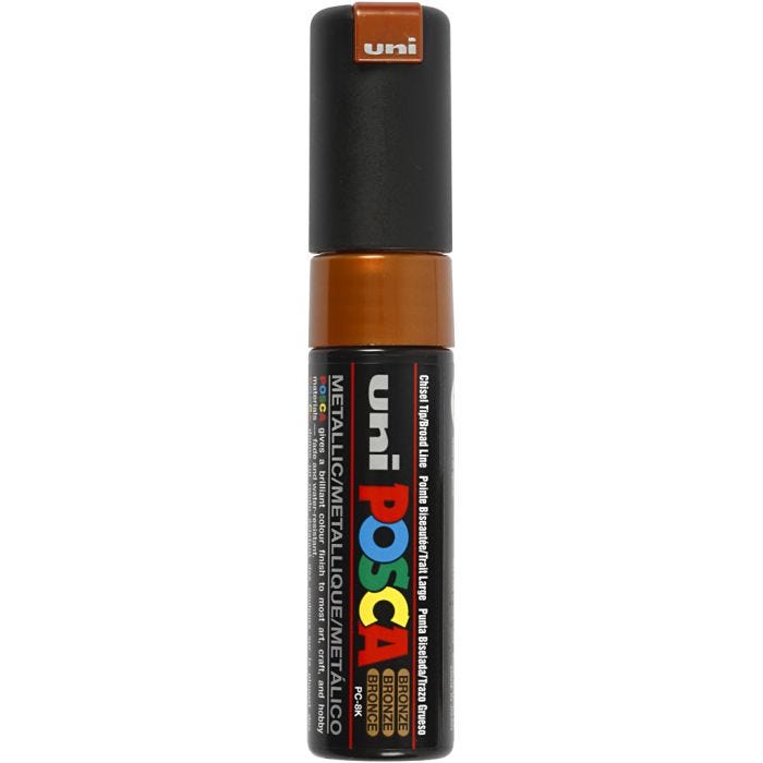 Feutre Posca, dim. PC-8K, trait 8 mm, large, bronze, 1 pièce