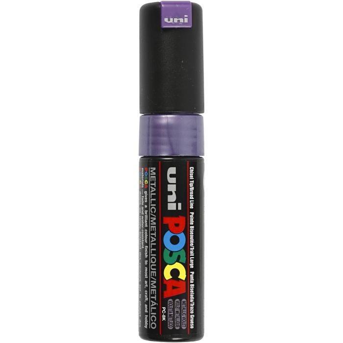 Feutre Posca, dim. PC-8K, trait 8 mm, large, violet métallique, 1 pièce