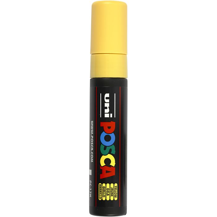 Feutre Posca, dim. PC-17K, trait 15 mm, extra large, jaune, 1 pièce