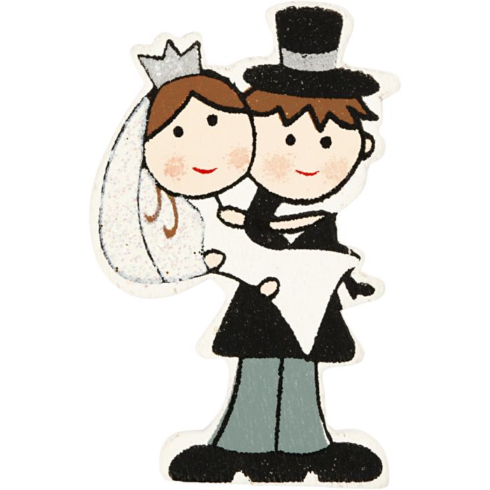 Figures en bois, H : 50 mm, 4 pièces/ 1 Pq.