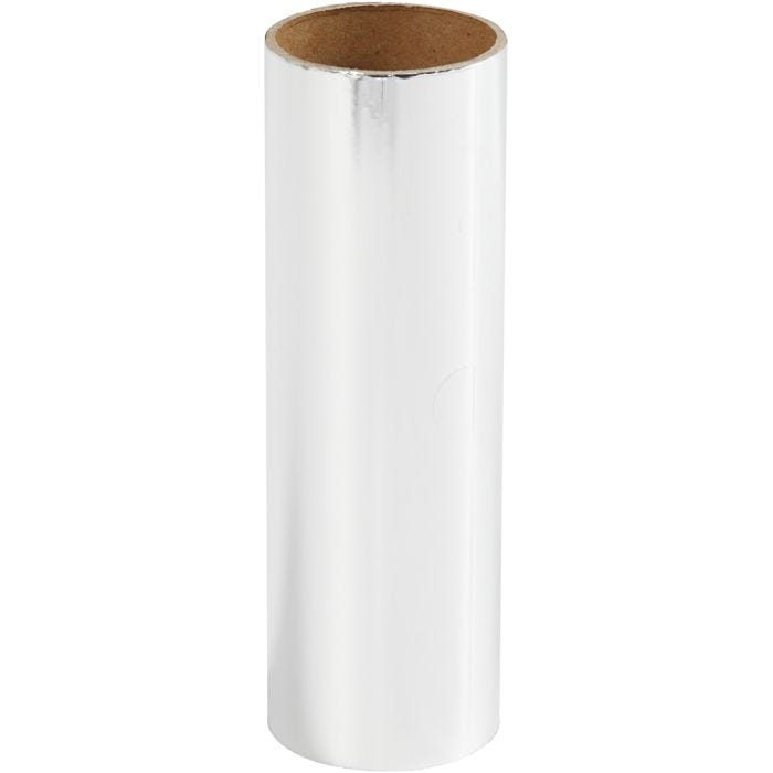 Film décoratif, L : 15,5 cm, ép. 0,02 mm, argent, 50 cm/ 1 rouleau