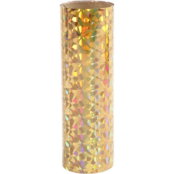 Film décoratif, L : 15,5 cm, ép. 0,02 mm, or, 50 cm/ 1 rouleau