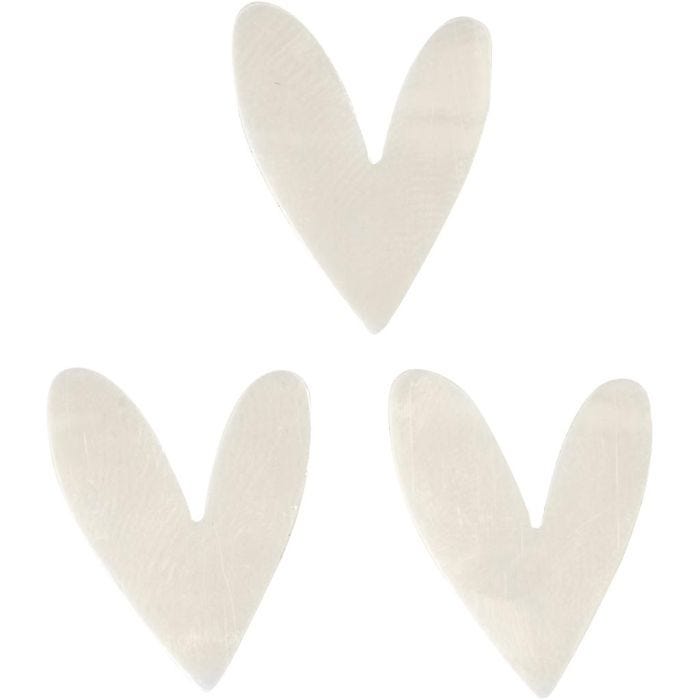 Confettis "love", dim. 15x17 mm, blanc cassé, 10 gr/ 1 Pq.
