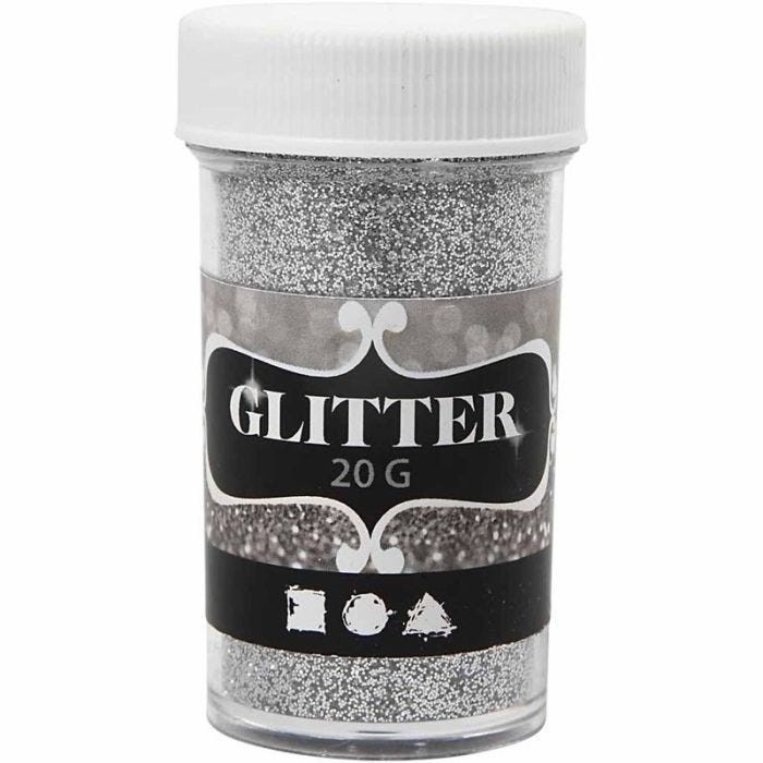 Paillettes, argent, 20 gr/ 1 boîte
