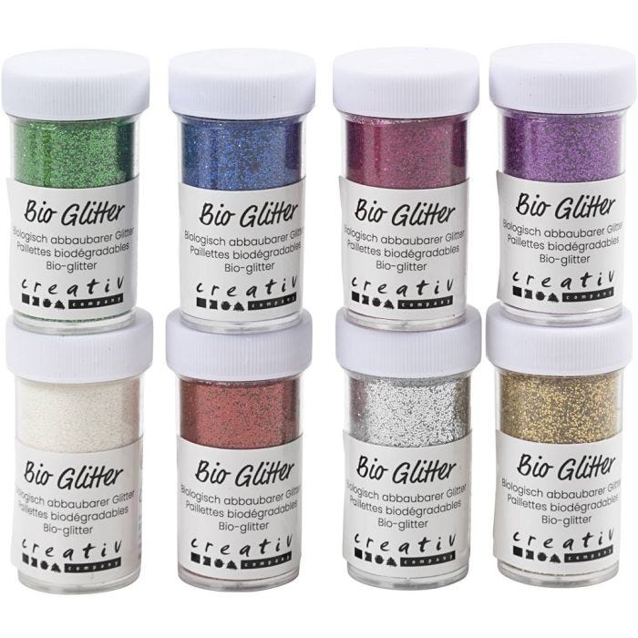 Biopaillettes, ass. de couleurs, 8x27 ml/ 1 Pq.