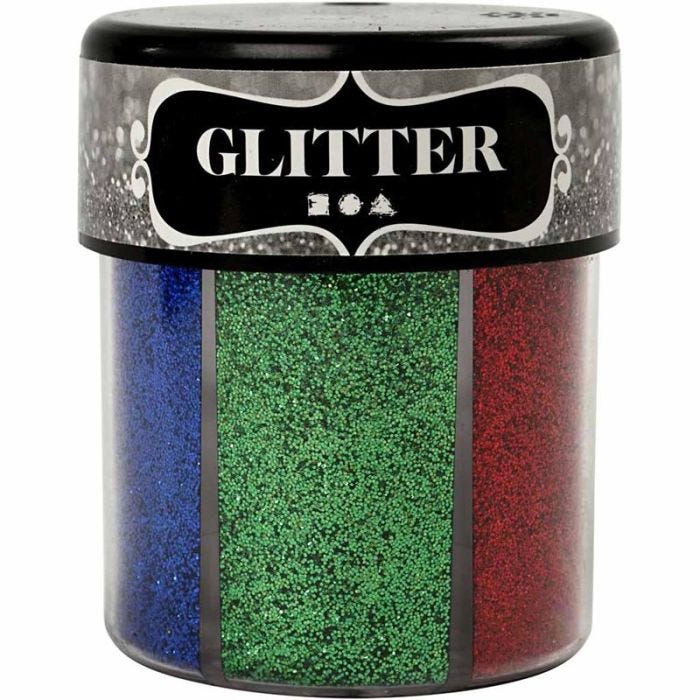 Paillettes, ass. de couleurs, 6x13 gr/ 1 boîte