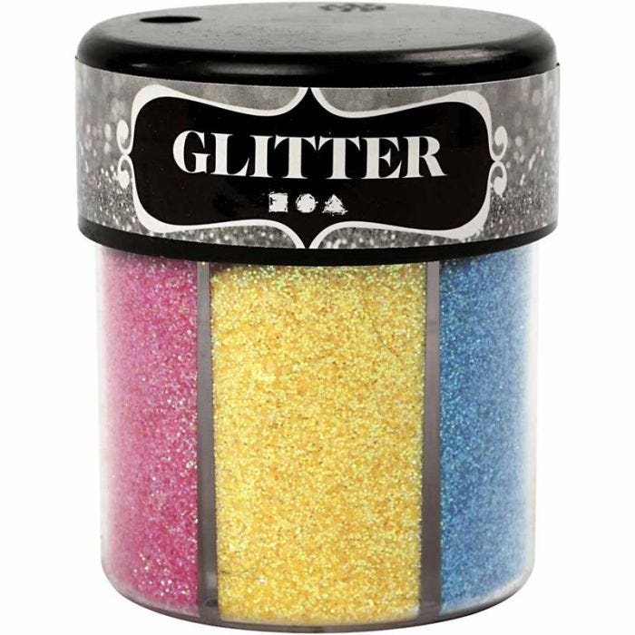 Paillettes, ass. de couleurs, 6x13 gr/ 1 boîte