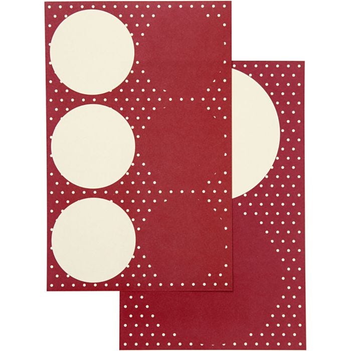Stickers, d 4+6,5 cm, feuille 9x14 cm, 4 flles ass./ 1 Pq.