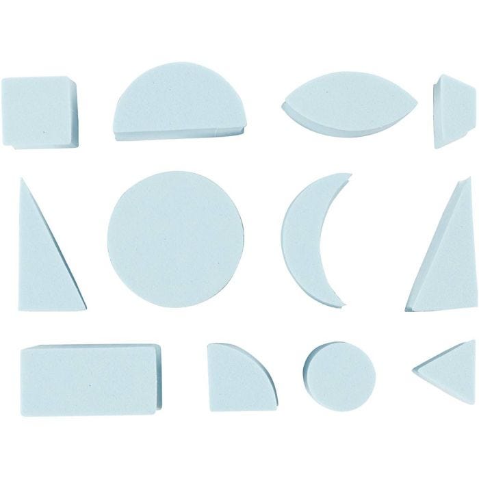 Tampons mousse, H : 25 mm, dim. 15-30 mm, 12 pièces/ 1 Pq.