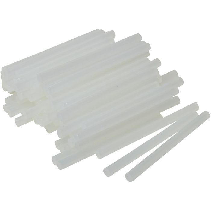 Bâtons de colle Mini, L : 10 cm, d 7 mm, 100 pièces/ 1 Pq.