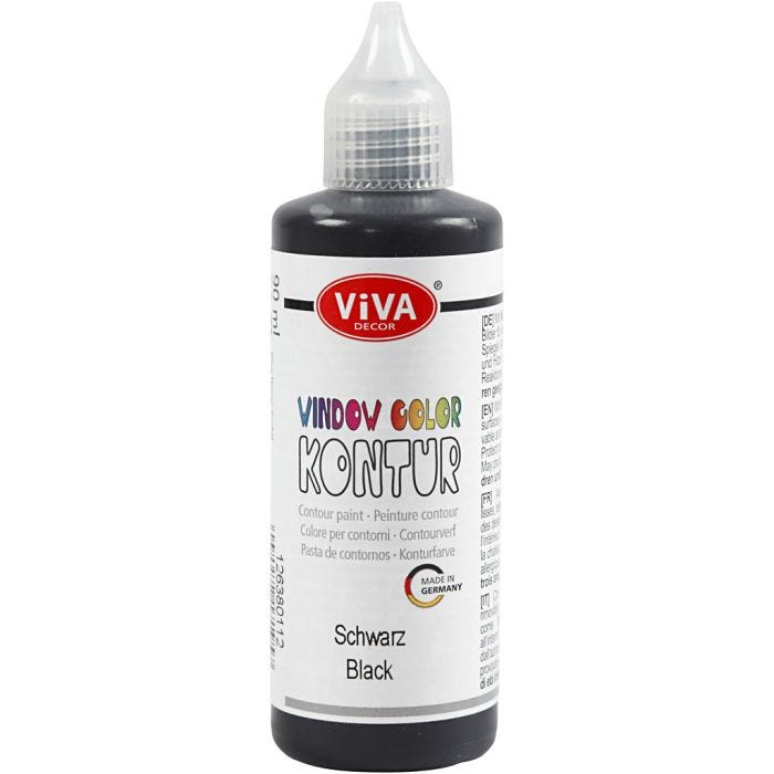 Window Color Contour, noir, 90 ml/ 1 flacon
