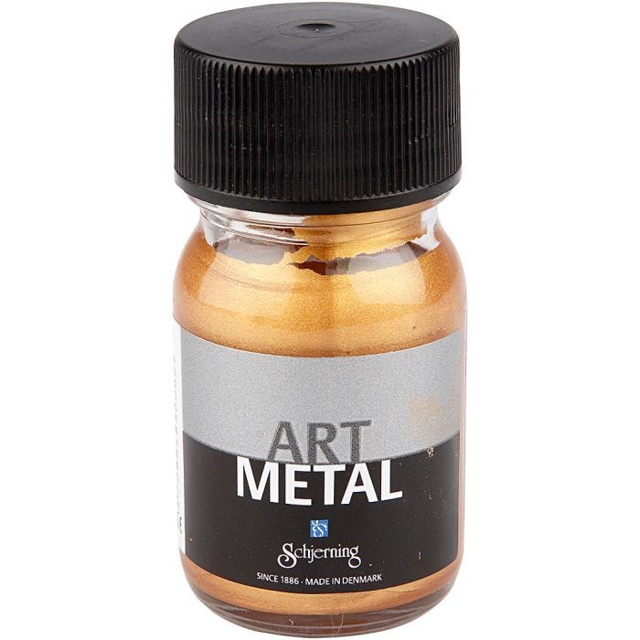 Peinture Acrylique Métallisée, or moyen(5104), 30 ml/ 1 flacon