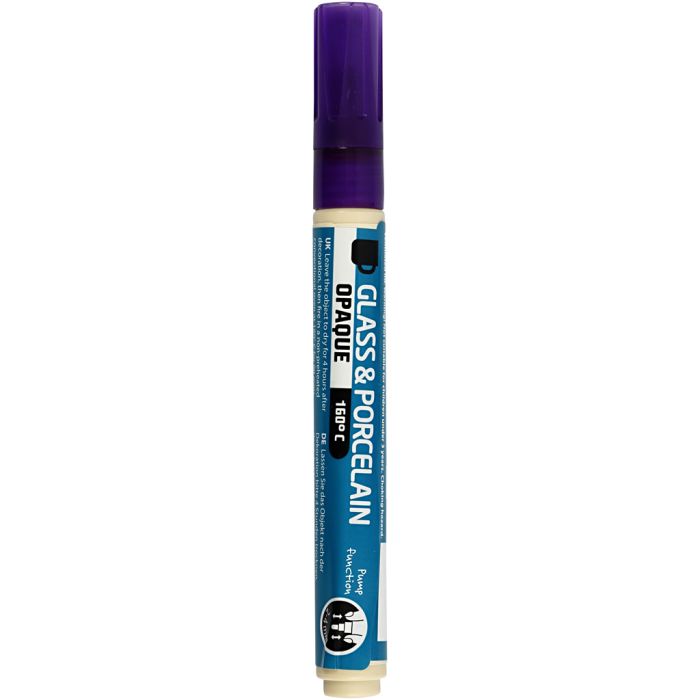 Peinture pour verre et porcelaine, trait 2-4 mm, opaque, violet, 1 pièce