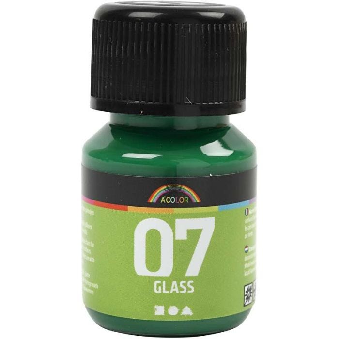 Peinture pour verre A-Color Glass, vert brillant, 30 ml/ 1 flacon