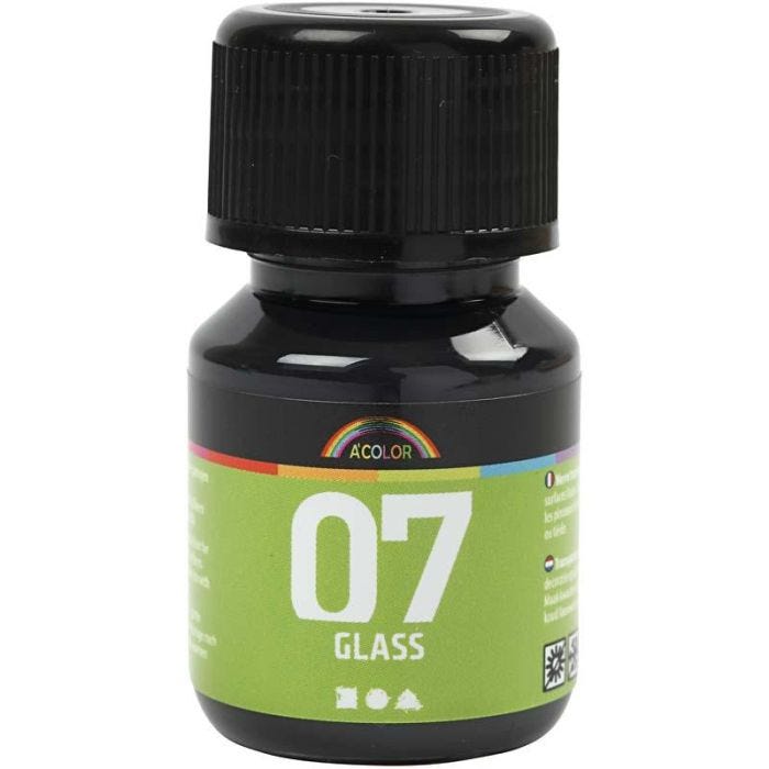 Peinture pour verre A-Color Glass, noir, 30 ml/ 1 flacon