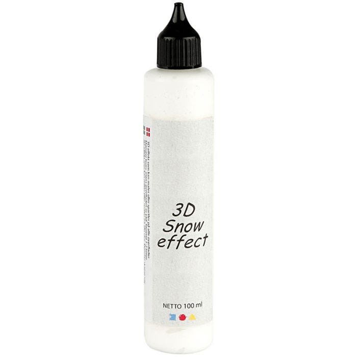 Pâte effet neige 3D, blanc, 100 ml/ 1 flacon