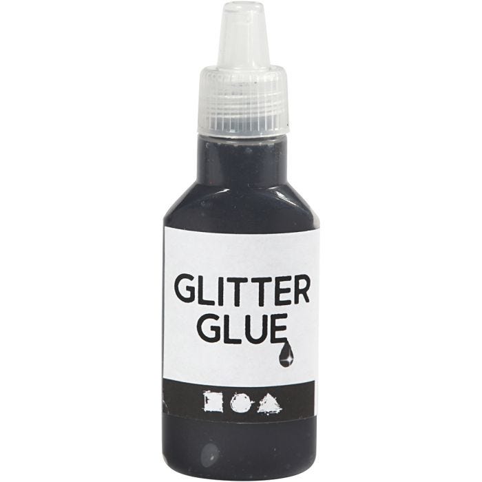 Colle à paillettes, noir, 25 ml/ 1 flacon