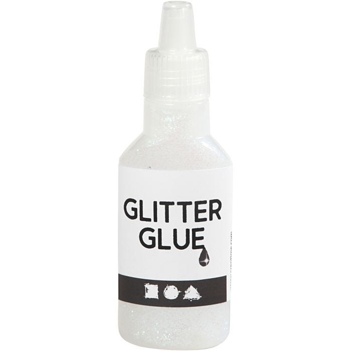 Colle à paillettes, blanc holographique, 25 ml/ 1 flacon