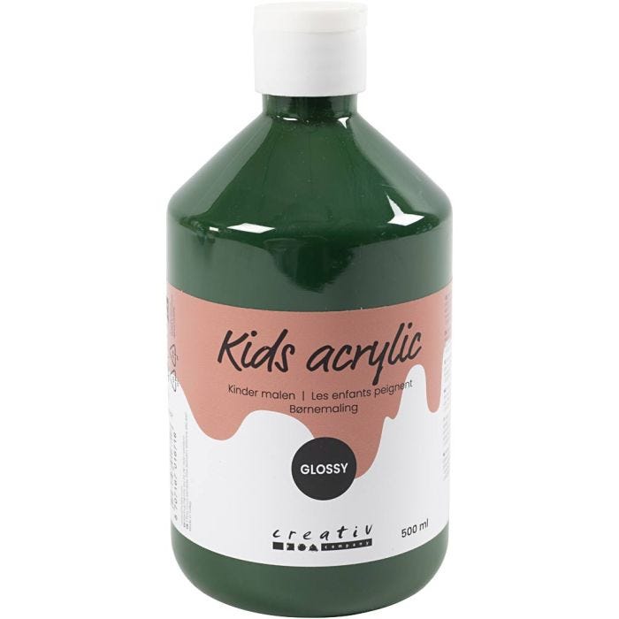 Peinture Acrylique Brillante, vert foncé, 500 ml/ 1 flacon