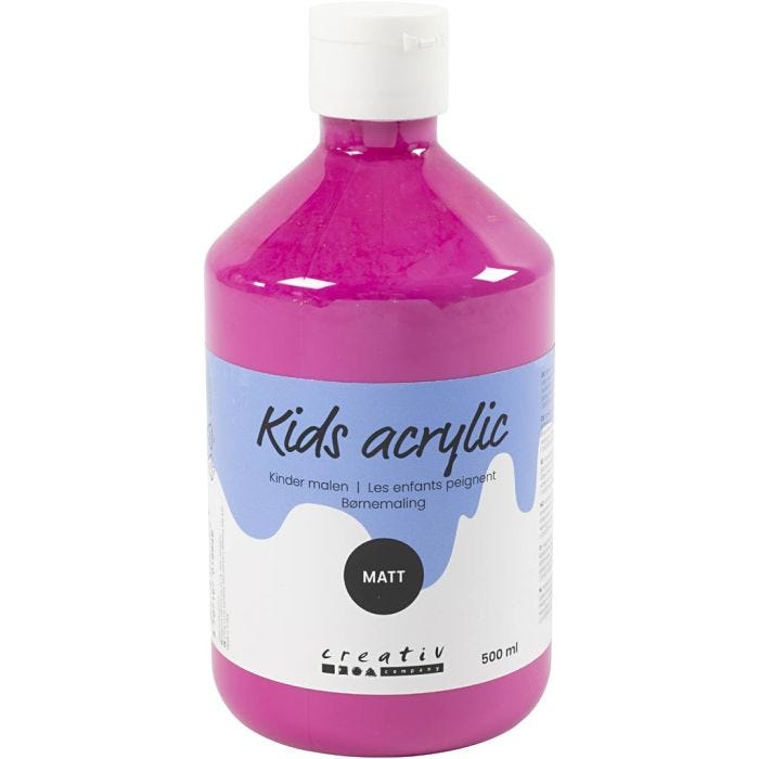 Peinture Acrylique Mate, rose, 500 ml/ 1 flacon