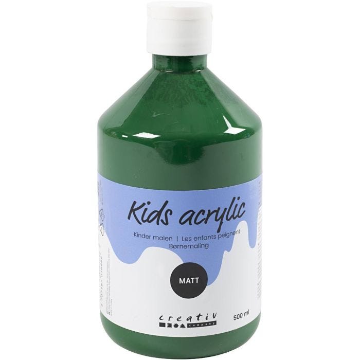 Peinture Acrylique Mate, vert foncé, 500 ml/ 1 flacon