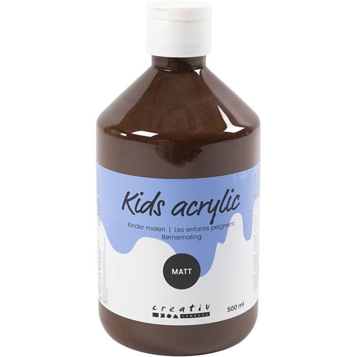 Peinture Acrylique Mate, brun, 500 ml/ 1 flacon