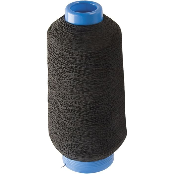 Fil élastique fin et rond, noir, 1500 m/ 1 rouleau