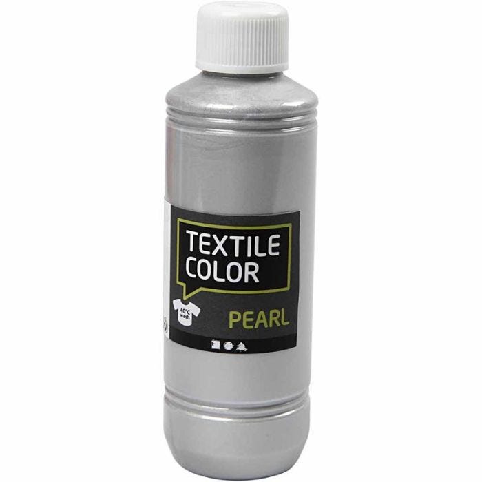 Textile Color, nacré, argent, 250 ml/ 1 flacon