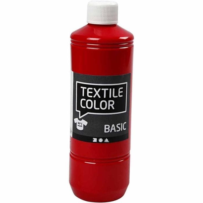 Textielkleur, rood, 500 ml/ 1 fles