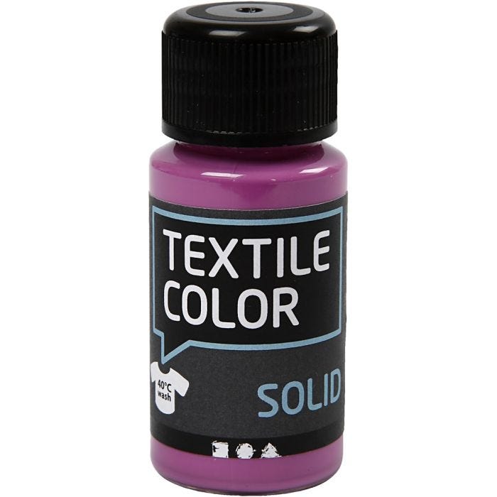 Textielkleur, dekkend, fuchsia, 50 ml/ 1 fles