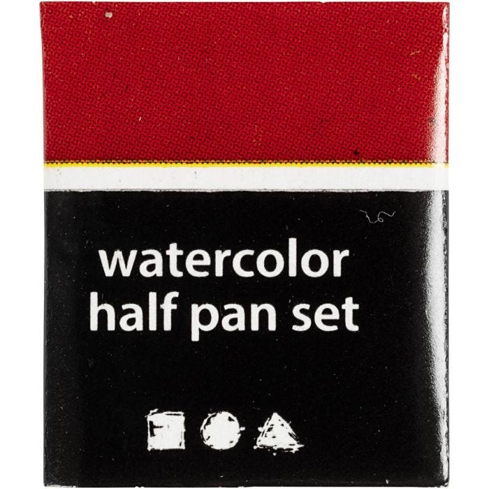 Aquarelles Art, ½-pan, dim. 10x15x20 mm, rouge vif, 1 pièce