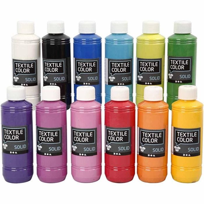 Textile Color, opaque, ass. de couleurs, 12x250 ml/ 1 Pq.