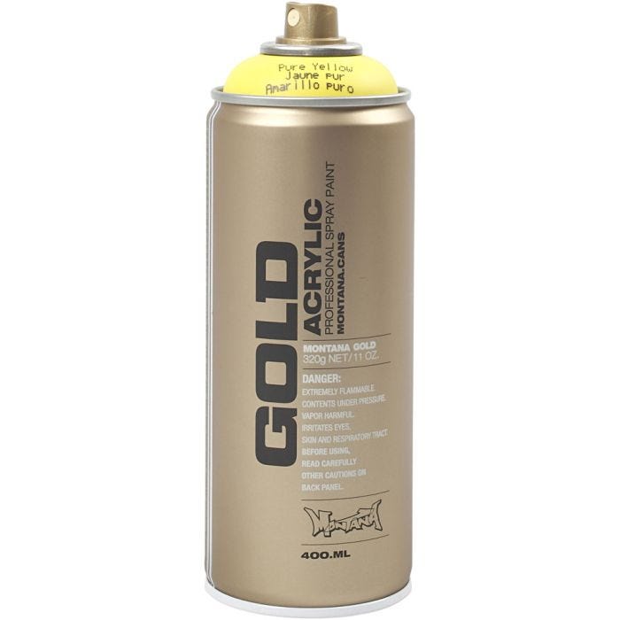 Peinture en Bombe, jaune, 400 ml/ 1 boîte