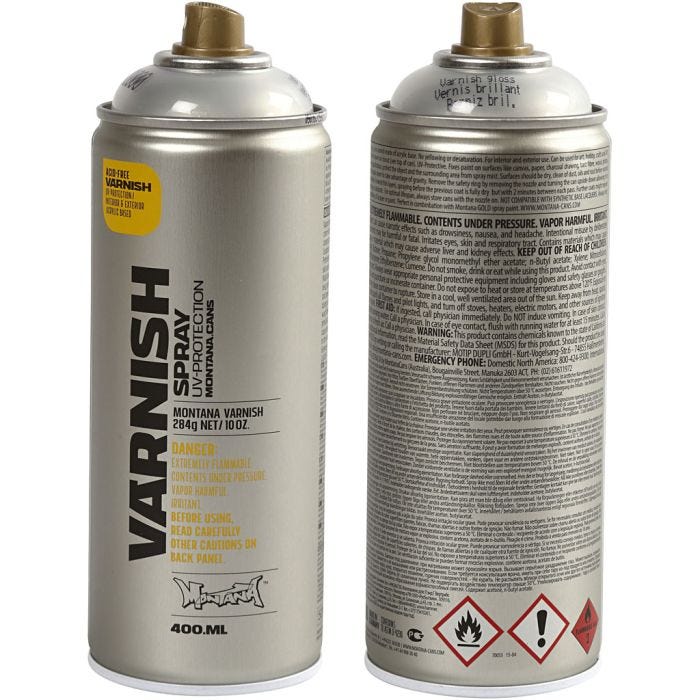 Vernis en bombe, brillante, 400 ml/ 1 boîte